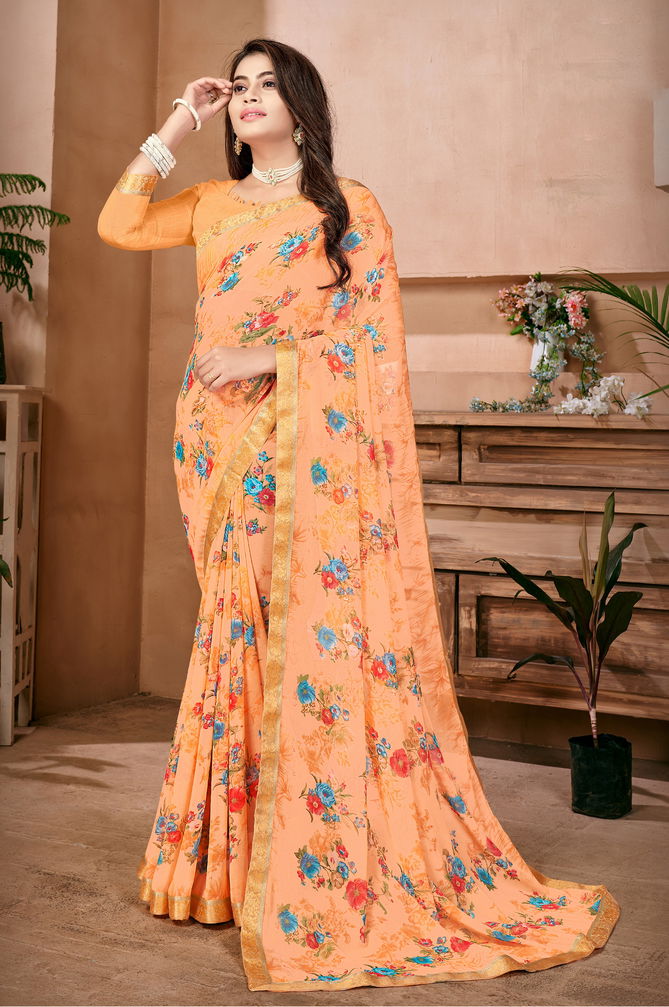 Jyoti S1602 Floral Printed Daily Wear Sarees Catalog
